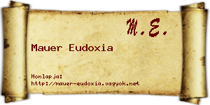 Mauer Eudoxia névjegykártya